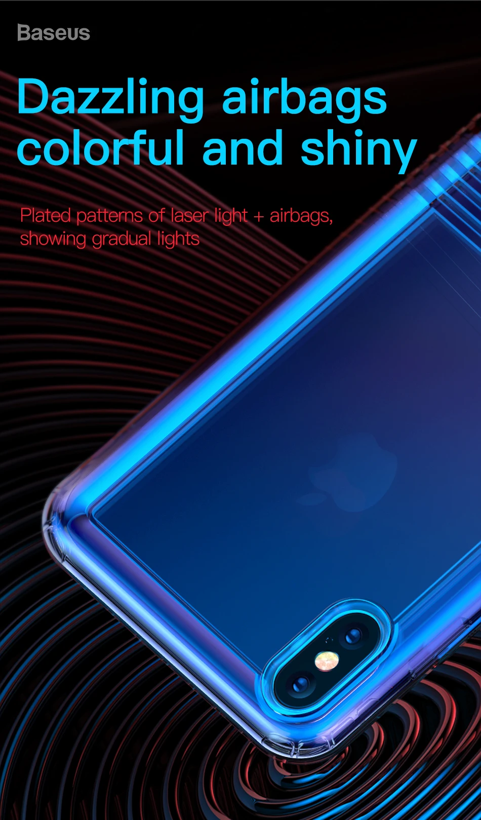 Градиентный телефонный чехол Baseus для iPhone Xs Max, Xr, X, S, R, Xsmax, противоударный мягкий силиконовый чехол-накладка для iPhone X, Max, Fundas