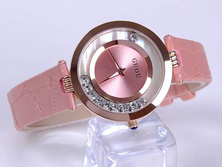 Часы наручные GUOU женские брендовые Роскошные повседневные с сыпучим песком