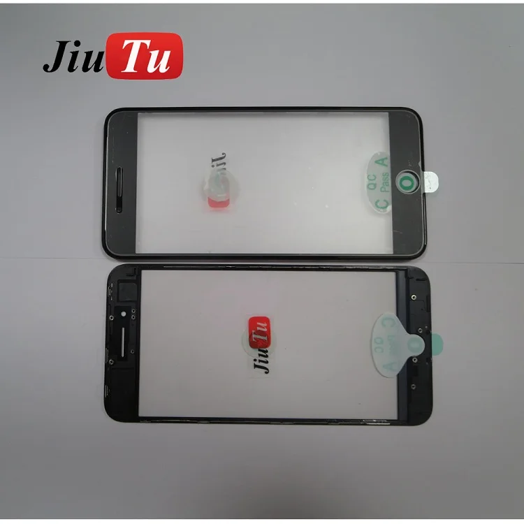 Оригинальное внешнее стекло со средней рамкой + OCA Flim для iPhone 7 8P 7P 8GCracked LCD Repair Fix JiuTu