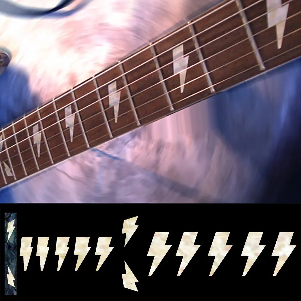 Маркеры Fretboard с инкрустацией наклейки для гитары и баса молния болт | Спорт
