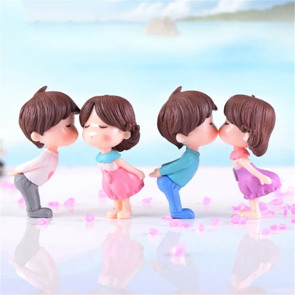 2 шт. поцелуй пара Миниатюрные для сказочного сада гномы моховые террариумы