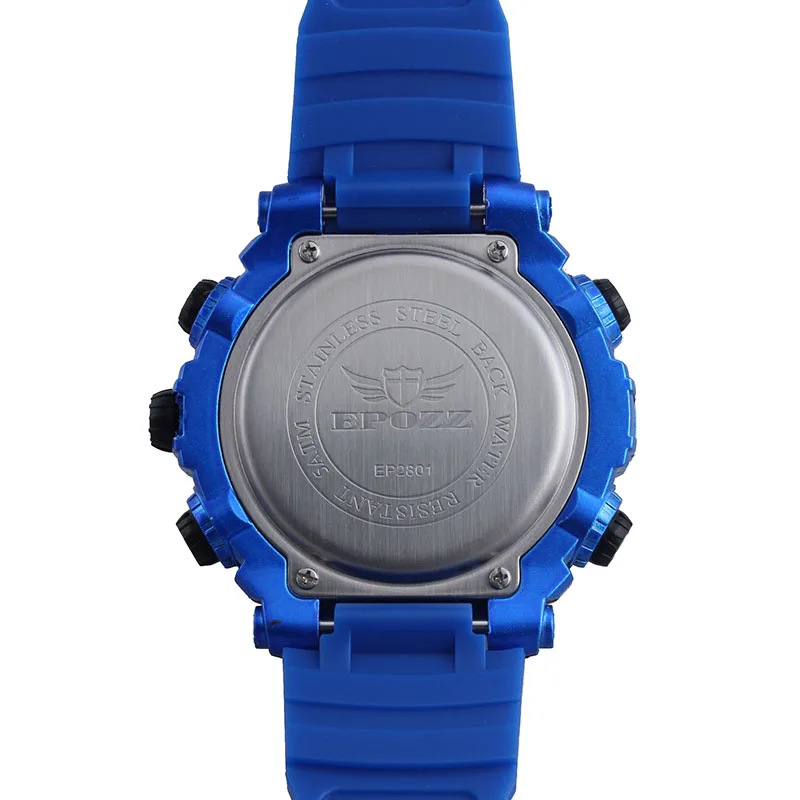 мужские спортивные часы dropshipping blue силиконовая двойной механизм дата день