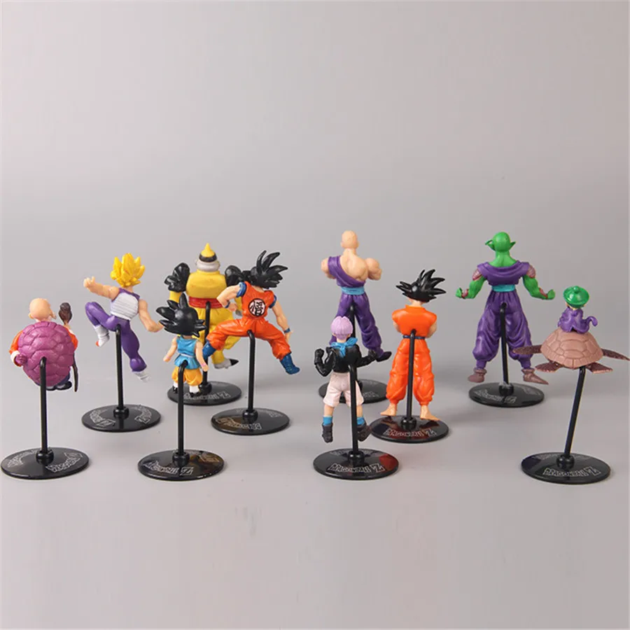 9 см X 3 Dragon Ball Z Mini Goku Bike Krillin vegeta gohan фигурка мальчиков Игрушка ПВХ Модель Аниме