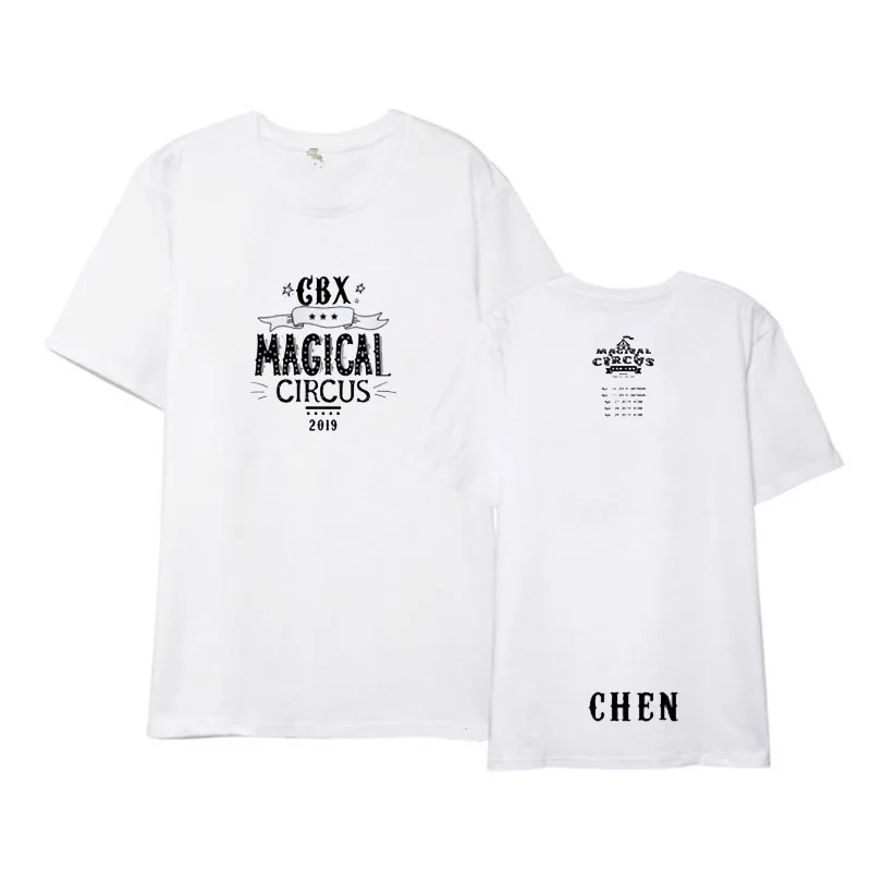 Harajuku EXO летняя футболка Женская Повседневная с коротким рукавом женская одежда