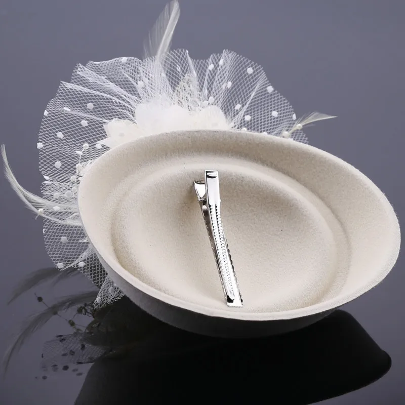 Женский вуалетка с перьями и свадебные вечерние аксессуары для волос невесты 1