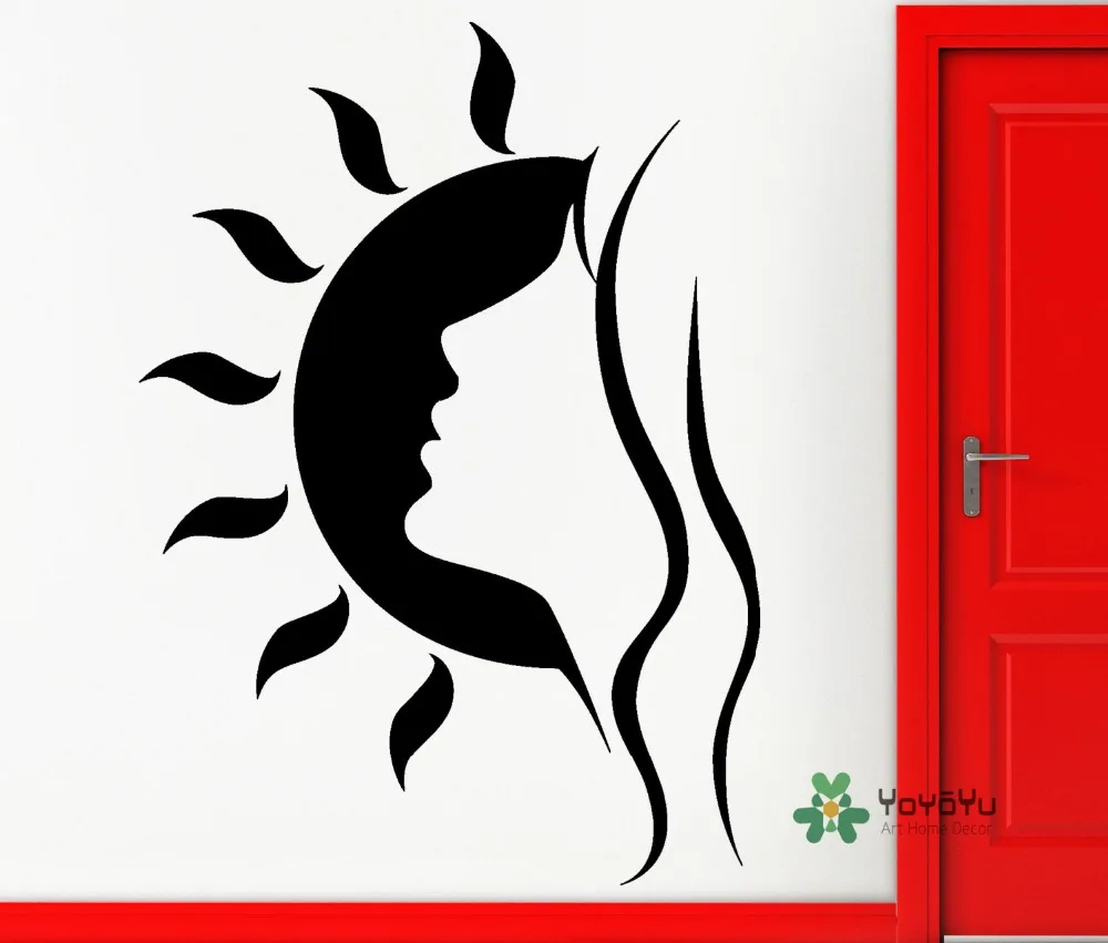 Красота Девушка салон стены наклейки женщина силуэт красивая девушка лицо