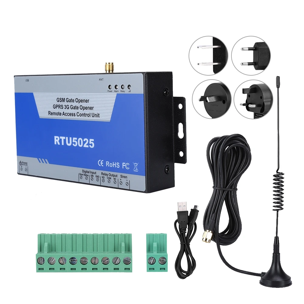 RTU5025 беспроводной дистанционный GSM/GPRS/3g оператор привода для открывания ворот гаража двери контроллер доступа USB порт связи 100-240 В