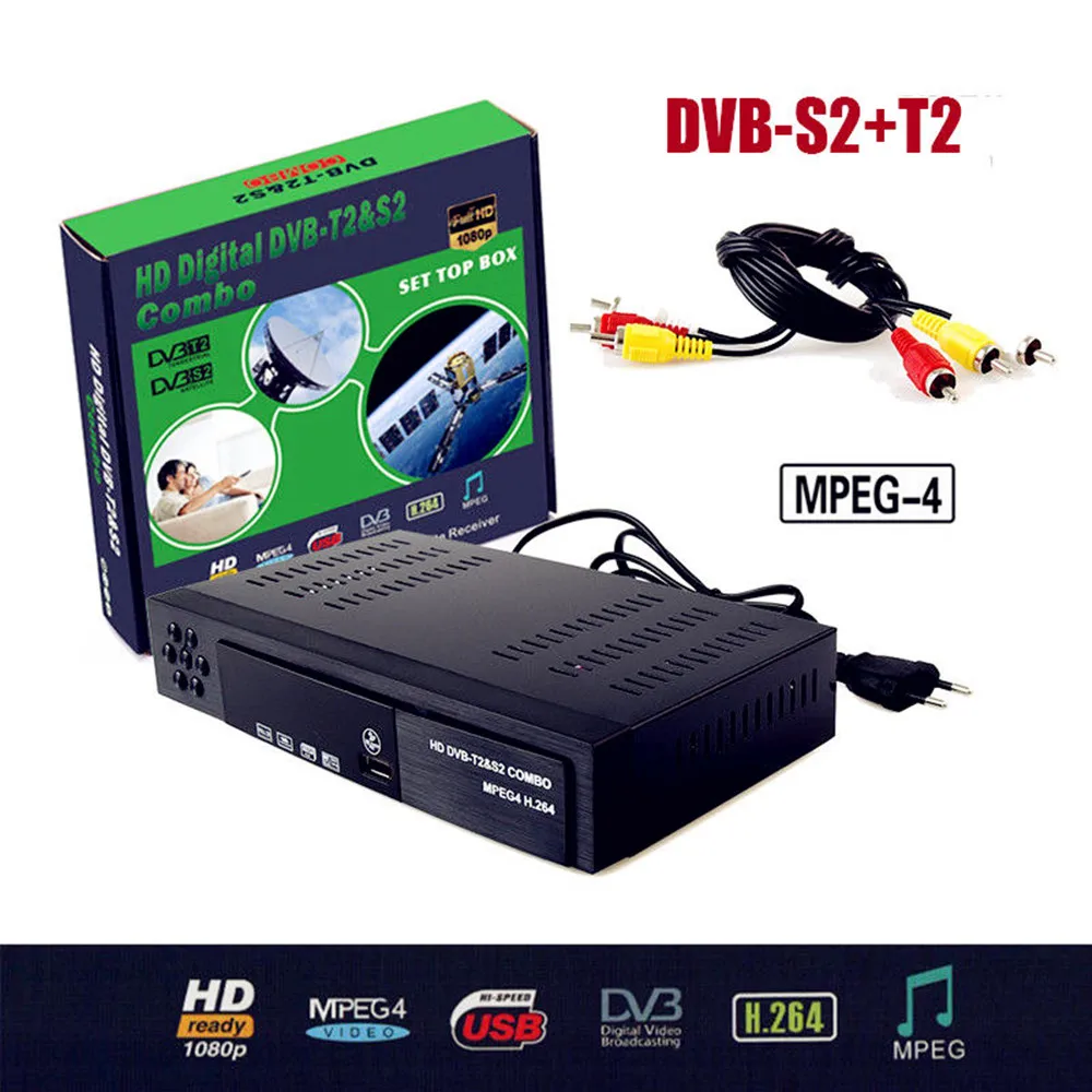 Vmde цифровой наземный спутниковый HD tv DVB T2 S2 комбо декодер приемник с поддержкой IPTV Youtube H.264 MPEG-2/4 Россия Европа