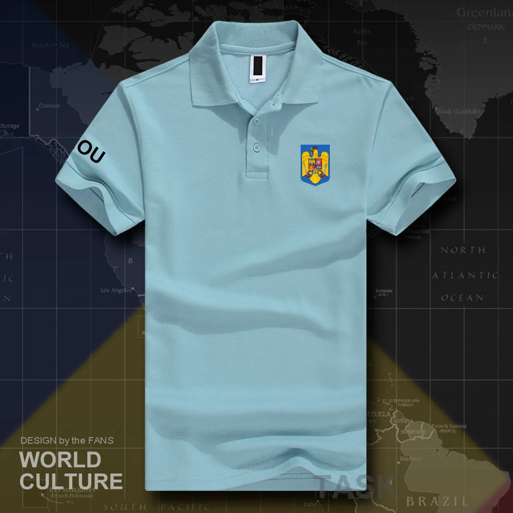 Румынские рубашки поло ROU для мужчин с коротким рукавом белые бренды принтом