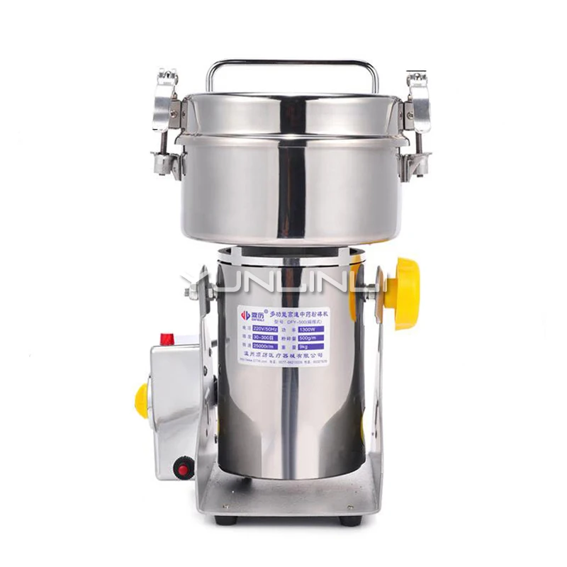 

Commerical Powder Grinder Pulverizer High Speed Multifunctional Food Grinding Machine Household Stainless Steel Crusher DFY-500