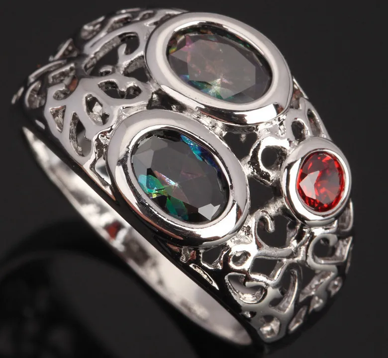 Mystic радужные разноцветные драгоценные камни Потрясающие ювелирные изделия