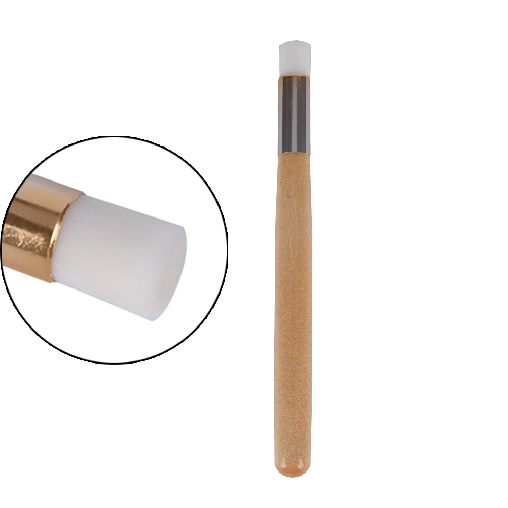 Глубокое очищение нос макияж кисти чистка лица деревянная ручка плоская