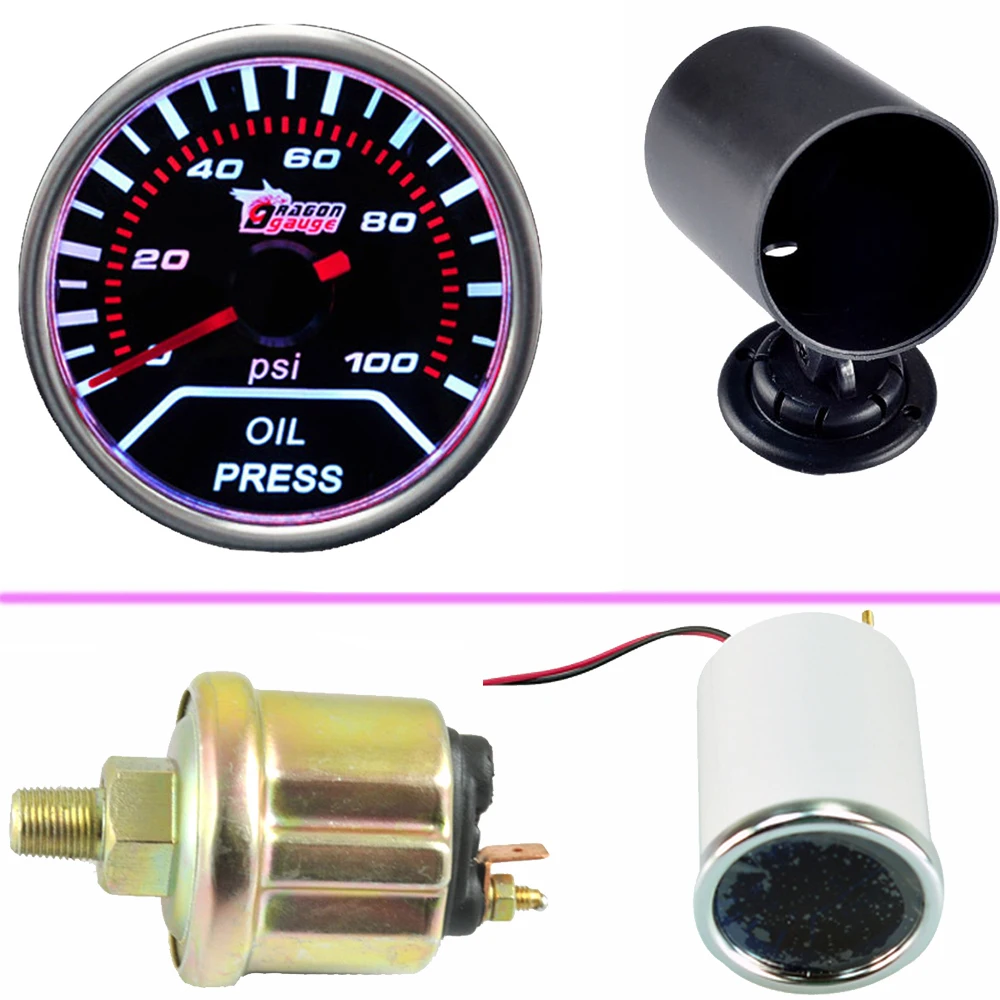 Универсальное автомобильное Дымовое крепление EE support 2 дюйма 52 мм Масляный Пресс