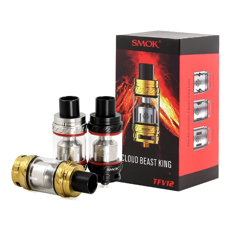 100% Оригинальные SMOK TFV12 Танк облако царь зверей 6 мл Smoktech распылитель с катушка RBA V12