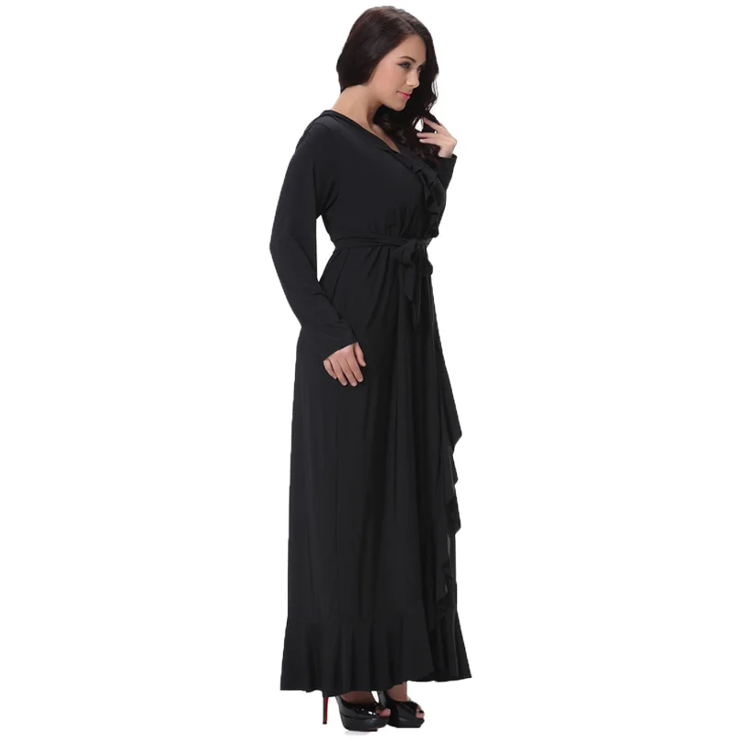 8XL Большие размеры для взрослых Повседневное вечернее платье с оборками