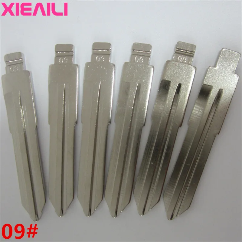 

XIEAILI 50Pcs/lot 09# Metal Blank Uncut Flip KD Remote Key Blade For Mazda S177