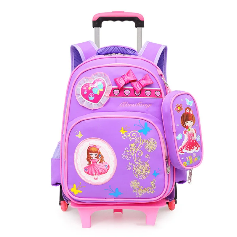 Съемные детские школьные сумки с 6 колесами можно поднимать по ступенькам