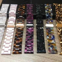 new style color light resin bracelet for apple watch band series 6 se 5 4 3 2 menwomen strap for iwatch 40mm 44mm 3842mm belt