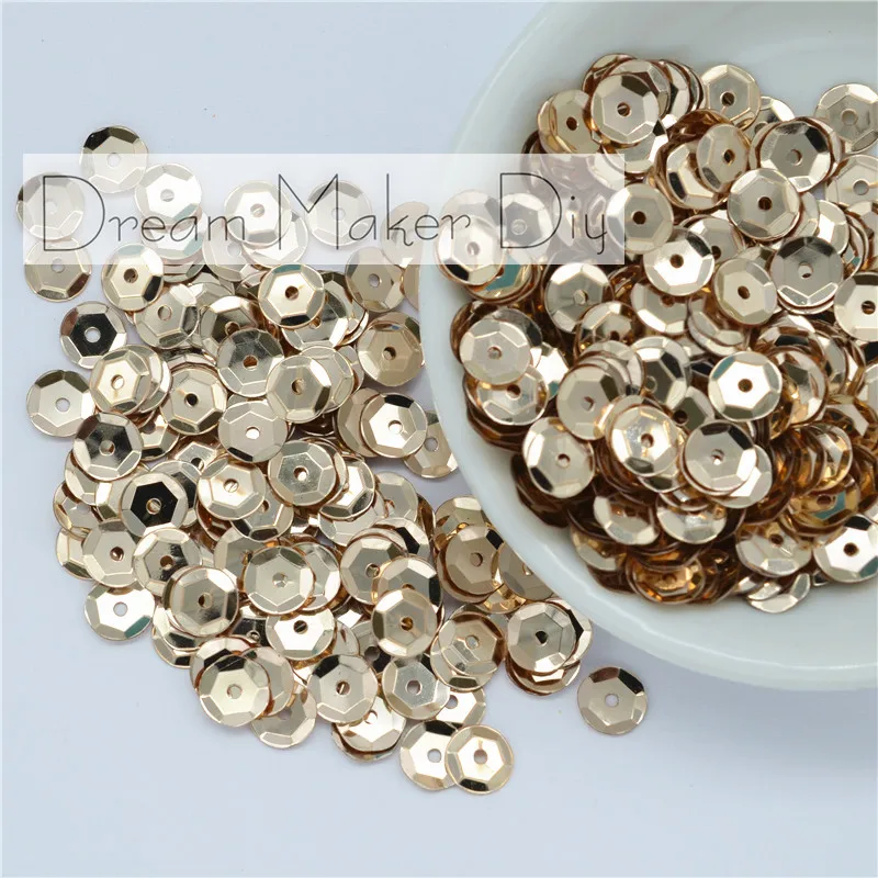 5000pcs(50g) 6mm Silver base Color Cup Loose Sequin Paillette Sewing Craft of Garment Dress Kids DIY Decoration |