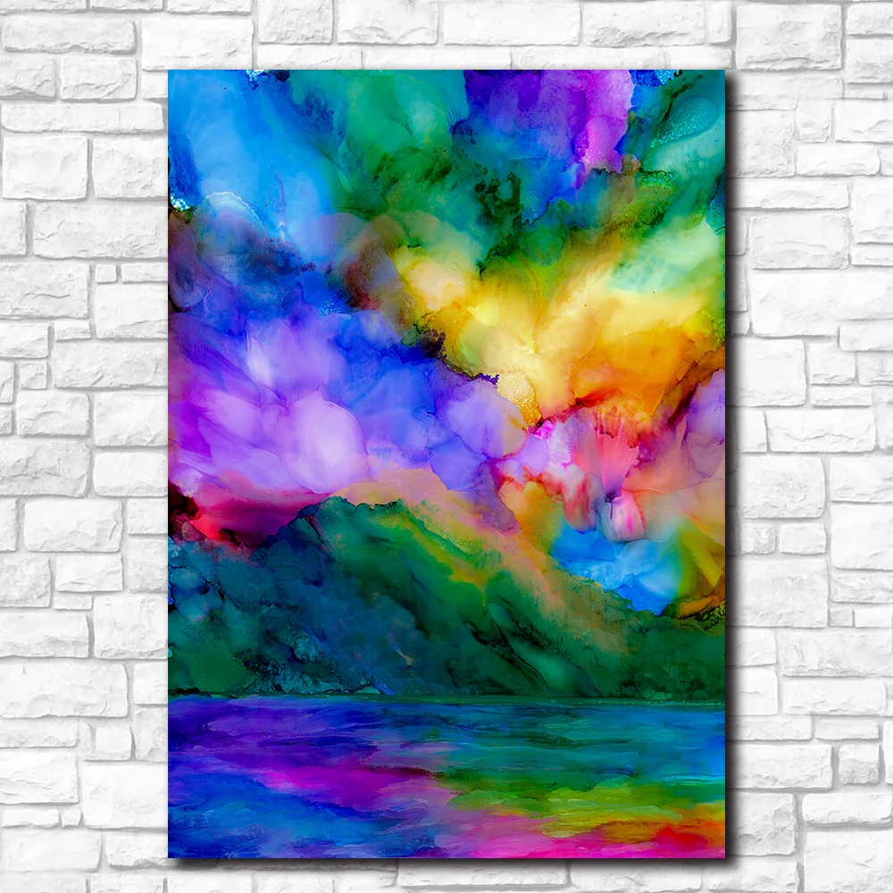 

Printed all Art Canvas Painting Colorful Sunset Style Posters and Prints Decorative Picture Modern Home Decoration Unframed