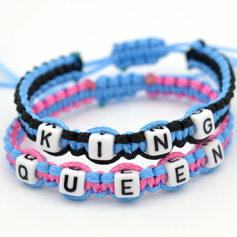 Регулируемые подвески для женщин King Queen ювелирные изделия ручной работы пар