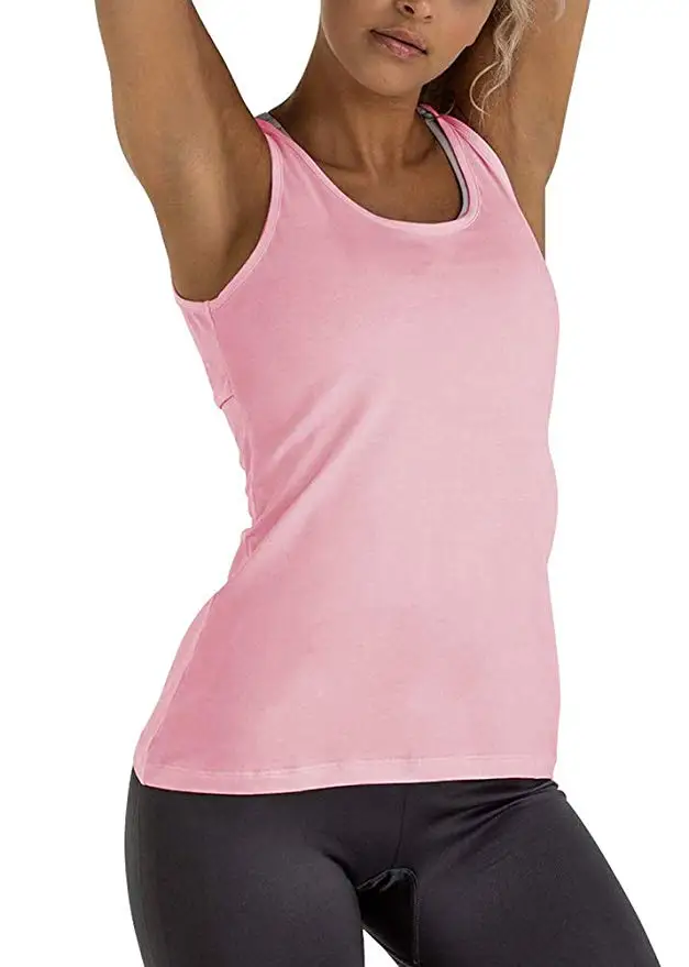 Pink NWT Спортивная одежда для бега, одежда для тренировок, открытая спина, топы для йоги, стрейчевая Сексуальная Блузка, майка для спортзала, рубашки без рукавов, спортивный укороченный топ - Цвет: Pink