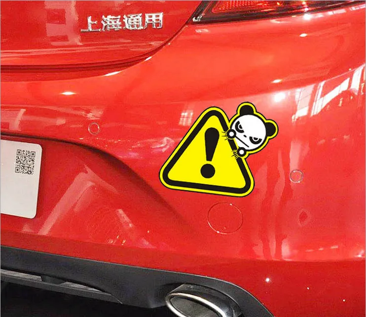 4pcs/lot Hi Panda warning signs Car stickers for Peugeot Audi A4 Opel Volvo Astra Citroen C4 VW Ford Focus Kia2 Hyundai Polo |