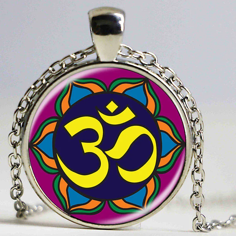 Ручная работа с изображением калейдоскопа буддизма мандалы ожерелье