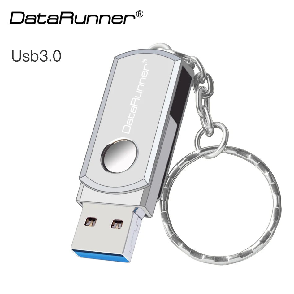 Новый Usb 3 0 DataRunner металлический флеш накопитель вращение USB флешка 8 ГБ 16 32 64 Гб 128 256