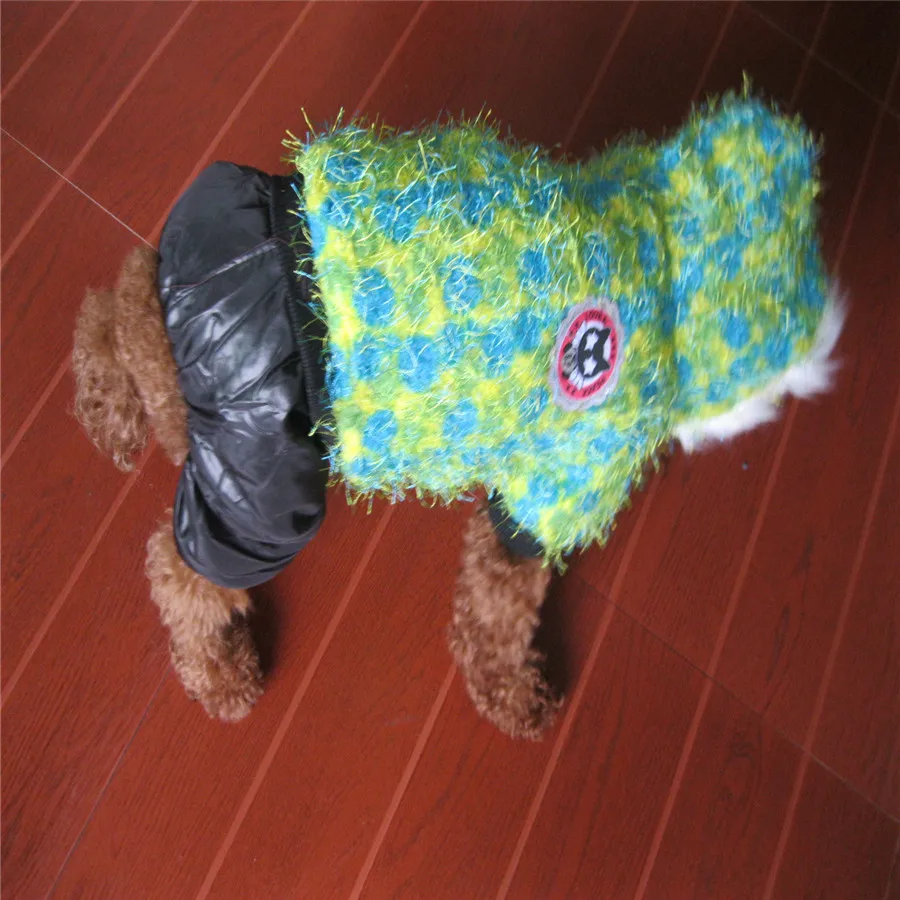 Модное пальто для собак зимнее платье домашних животных комбинезон девочек и