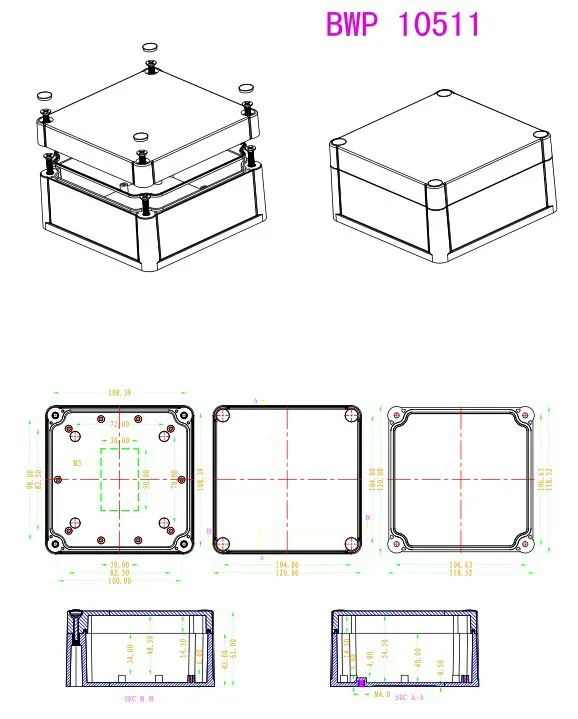 1 шт. распределительная коробка для корпуса чехлы электронных инструментов