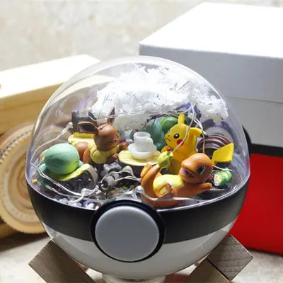 DIY Sey D PokeBall Monster Pet pokebolas Pikachu Eevee Bulbasaur Charizard Squirtle DIY светодиодный фигурка на день рождения, рождественские игрушки для подарка - Цвет: DIY Sey D