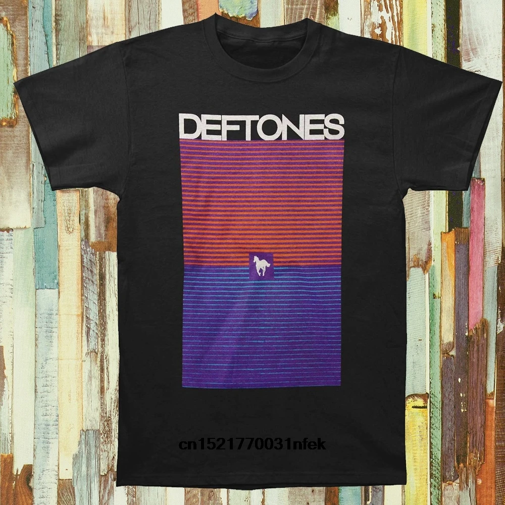 Для мужчин футболка Deftones Аннотация закат Горячие Летняя распродажа черные топы