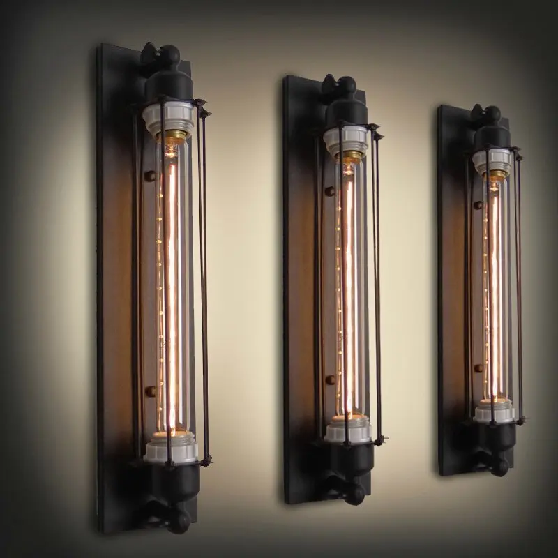 

vintage loft industrial country style wall lights bars aisles coffee shops flutes wall lamps