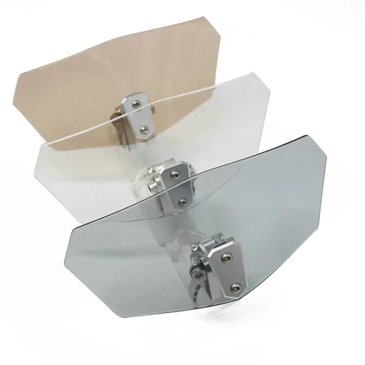 Мото универсальный регулируемый ветровое стекло темный дым тонированное