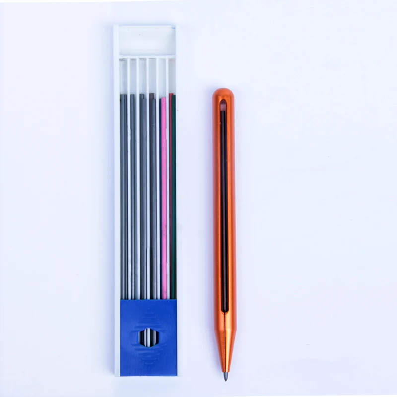 1pcs orange EDC портативный автоматический карандаш многофункциональный аэрокосмический алюминиевый сплав интегрированная ручка карандаш для улицы инструменты высокого качества - Цвет: 1pcs orange
