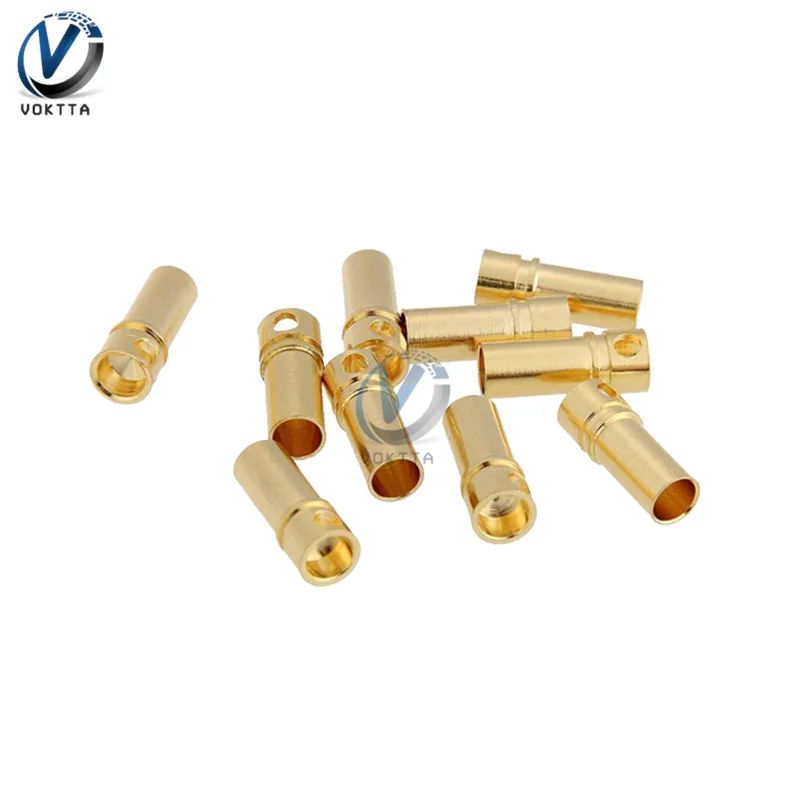 10 шт. 3 5 мм позолоченный штекер типа банан со штепсельной вилкой для двигателя ESC