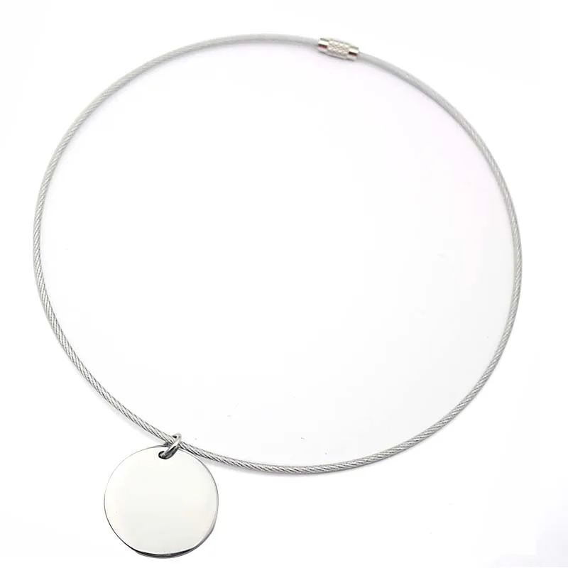 Новый Модные украшения серебро круглый кулон 2 мм Сталь цепи колье готический