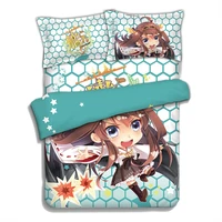 hobby express kongou kantai collection japanese bed blanket or duvet cover with two pillow cases adp cp151231