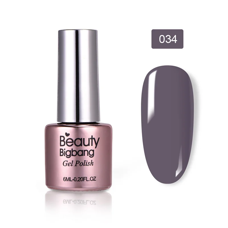 34 6 мл, 36 цветов, замачиваемый Гель-лак для ногтей, УФ-гель BeautyBigBang, верхнее покрытие, Мате, красно-белый цвет, лаки для маникюра, не протираются - Color: 34