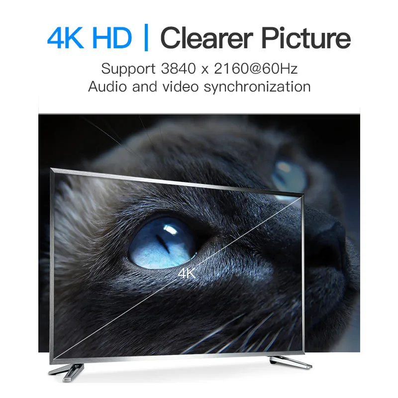 Кабель Vention для подключения дисплея к DP адаптер компьютерного ТВ разъем ПК Macbook HDTV