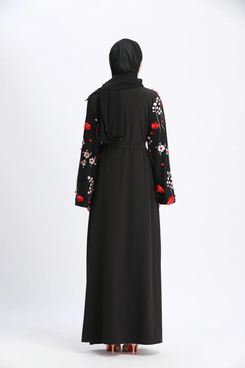 Взрослых мусульманских Аппликации Бисер кардиган абайя мода мусульманская