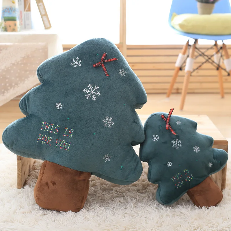 Плюшевая Рождественская елка декоративные подушки подушка для спины забавная