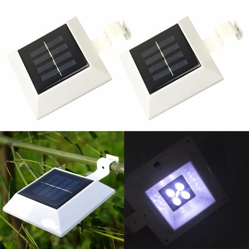 12 pcsWaterproof 2 Вт солнечного сада яркий 4Led Газон Свет человеческого тела Сенсор лампы