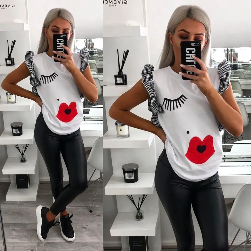 Летняя белая футболка с мультипликационным принтом Kawaii графические футболки