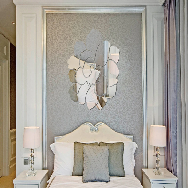 Зеркальные настенные наклейки Funlife для гостиной спальни дивана ТВ фона 3D стерео