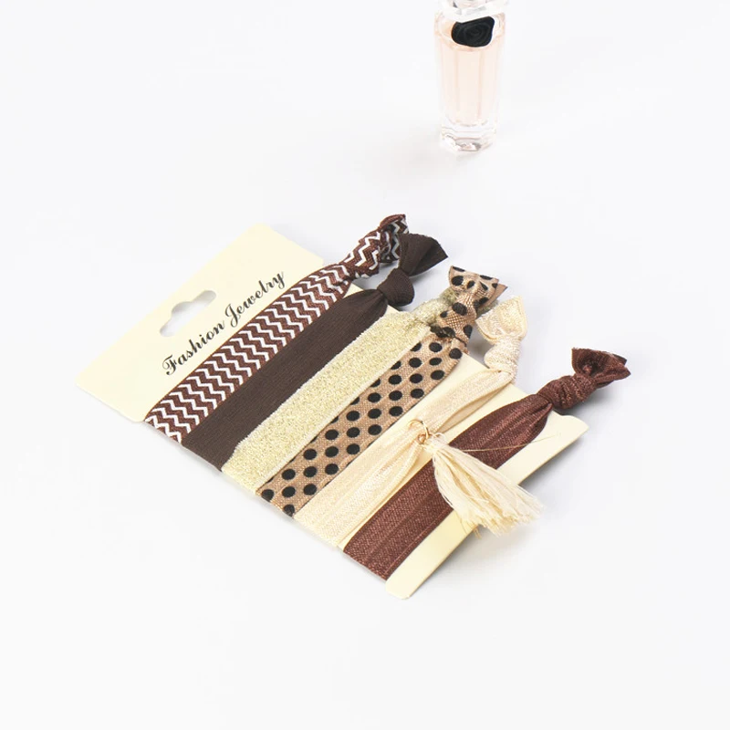 Для женщин кисточкой атласная узел из лент шнурок для волос резинка хвоста