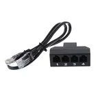 Переходник RJ11 6P4C Female To 4 Ethernet RJ45 8P8C Male FM, телефонный аксессуар C26