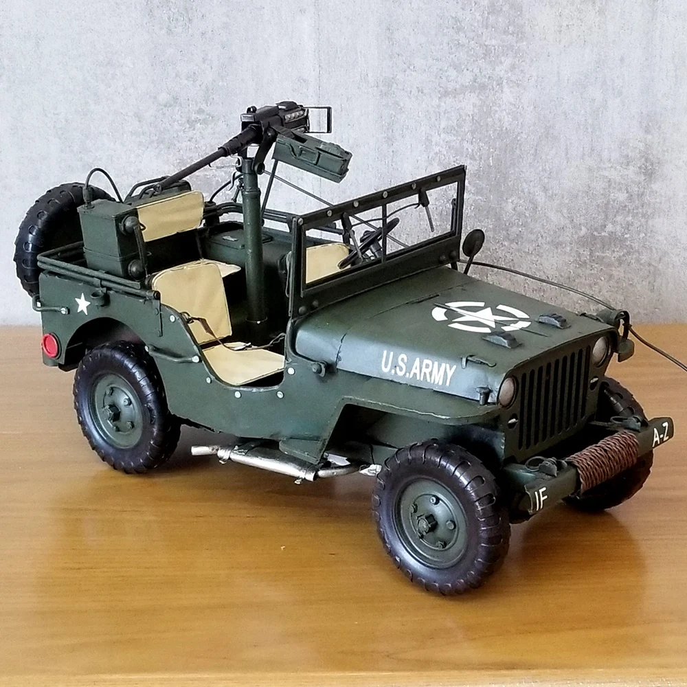 Ретро Оловянная модель автомобиля 1940 издание ручной работы античный Железный подарок военный автомобиль украшение домашняя коллекция