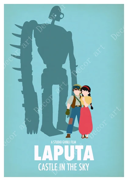Hayao Miyazaki The Wind Rises Laputa замок Картина на холсте с изображением неба ВИНТАЖНЫЙ ПЛАКАТ